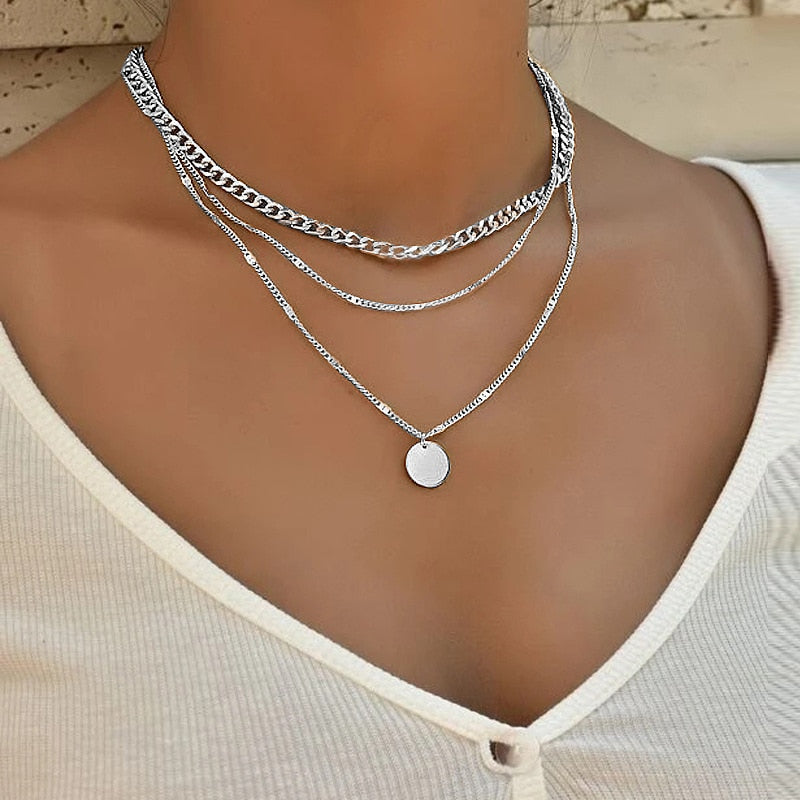 Vintage Necklace on Neck Gold Chain Women's Jewelry Layered Accessories for Girls Clothing Aesthetic Gifts Fashion Pendant 2022