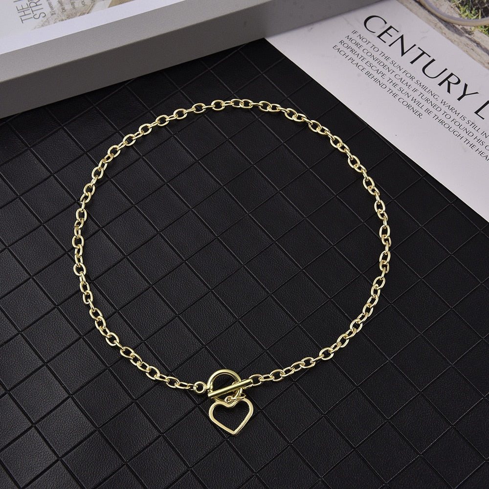 vintage necklace on neck Gold chain Women&#39;s jewelry layered accesories for girls clothing aesthetic Gifts fashion Pendant 2022